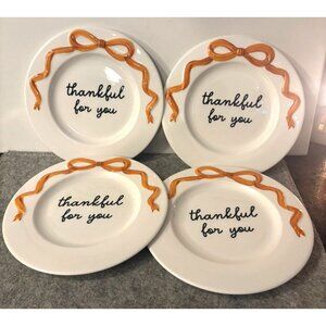 " Thankful For You" 8" New Salad Plate w/Ribbon Design from Hobby Lobby  # 3139